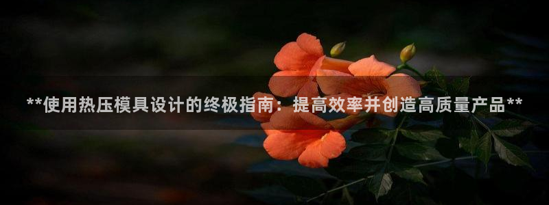 易倍单词如何下载：**使用热压模具设计的终极指南：提高效